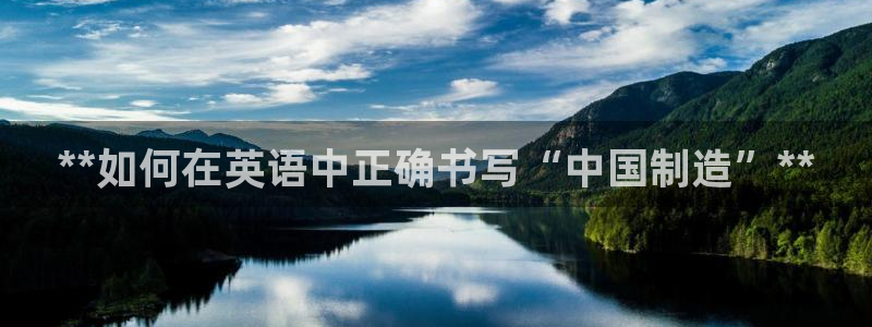 彩神x平台靠什么盈利：**如何在英语中正确书写“中国制造”*