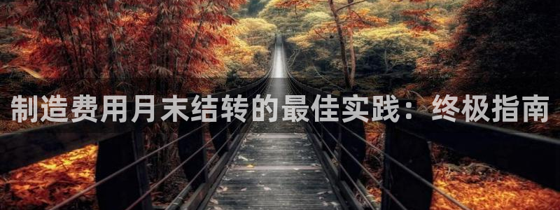 彩神 好 平台：制造费用月末结转的最佳实践：终极指南