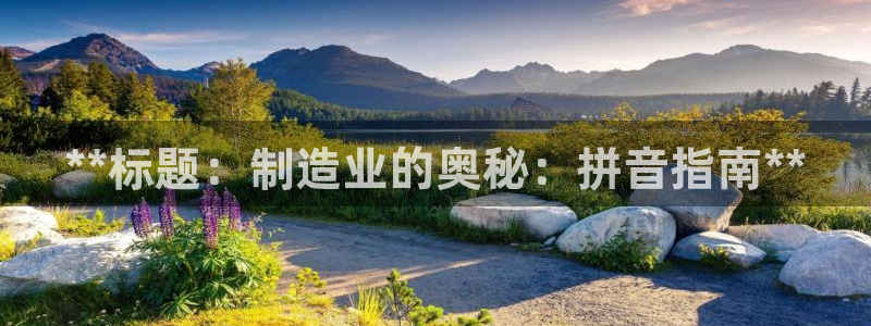 彩神vll首页企业文化：**标题：制造业的奥秘：拼音指南**