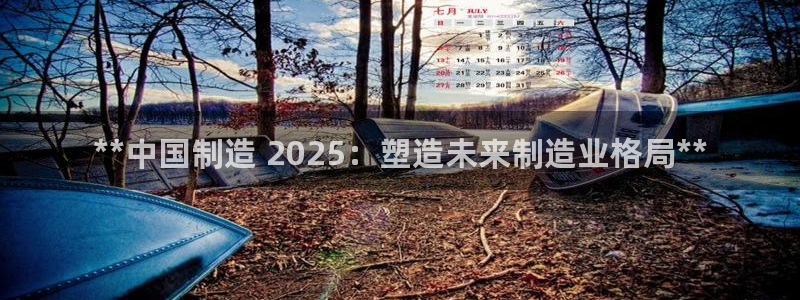彩神8是正规平台吗：**中国制造 2025：塑造未来制造业格局**