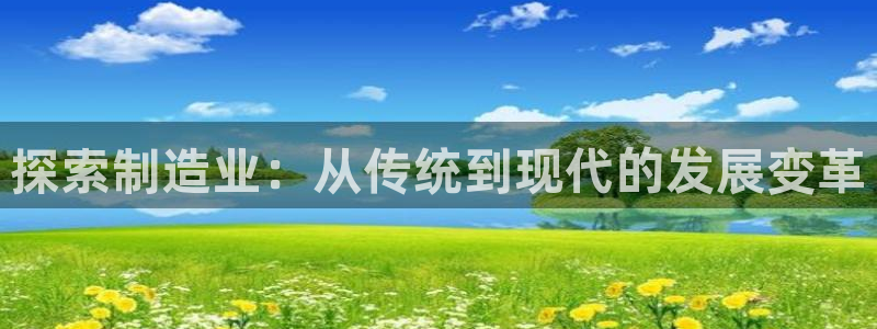 彩神vi官网版：探索制造业：从传统到现代的发展变革