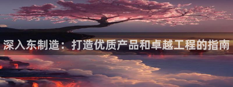 彩神vii购彩l心：深入东制造：打造优质产品和卓越工程的指南