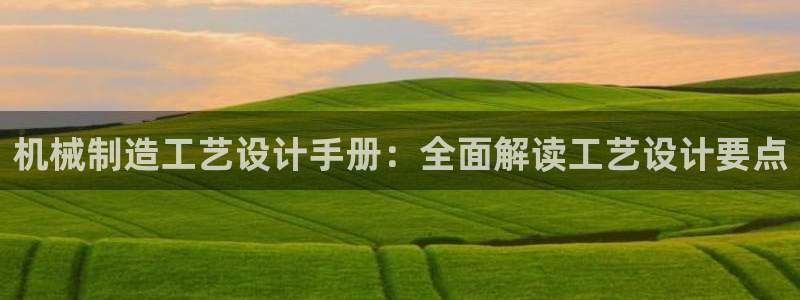 彩神v破解版：机械制造工艺设计手册：全面解读工艺设计要点