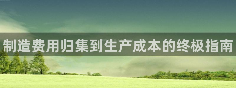 彩神vll官网-最新版app下载：制造费用归集到生产成本的终极指南