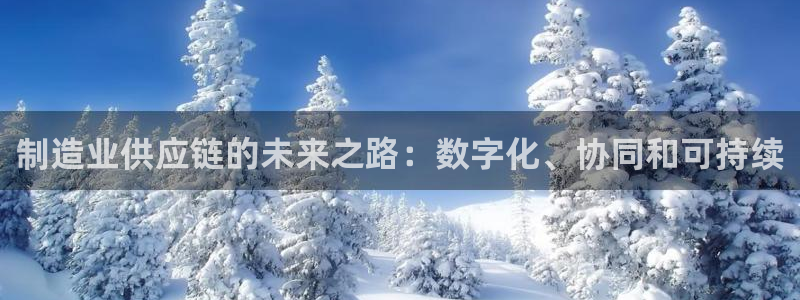 彩神旗下有哪些平台可以看：制造业供应链的未来之路：数字化、协
