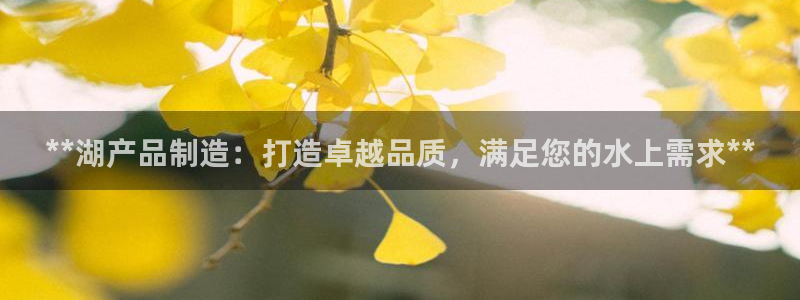 彩神通官方网：**湖产品制造：打造卓越品质，满足您的水上需求**